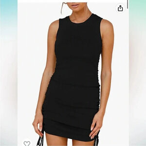 Amazon Black ribbed dress​​